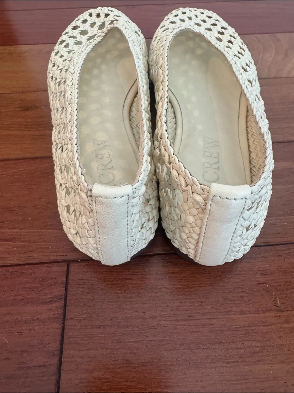 J.Crew Quinn Handwoven Ballet Flats in Leather